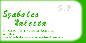szabolcs maletta business card